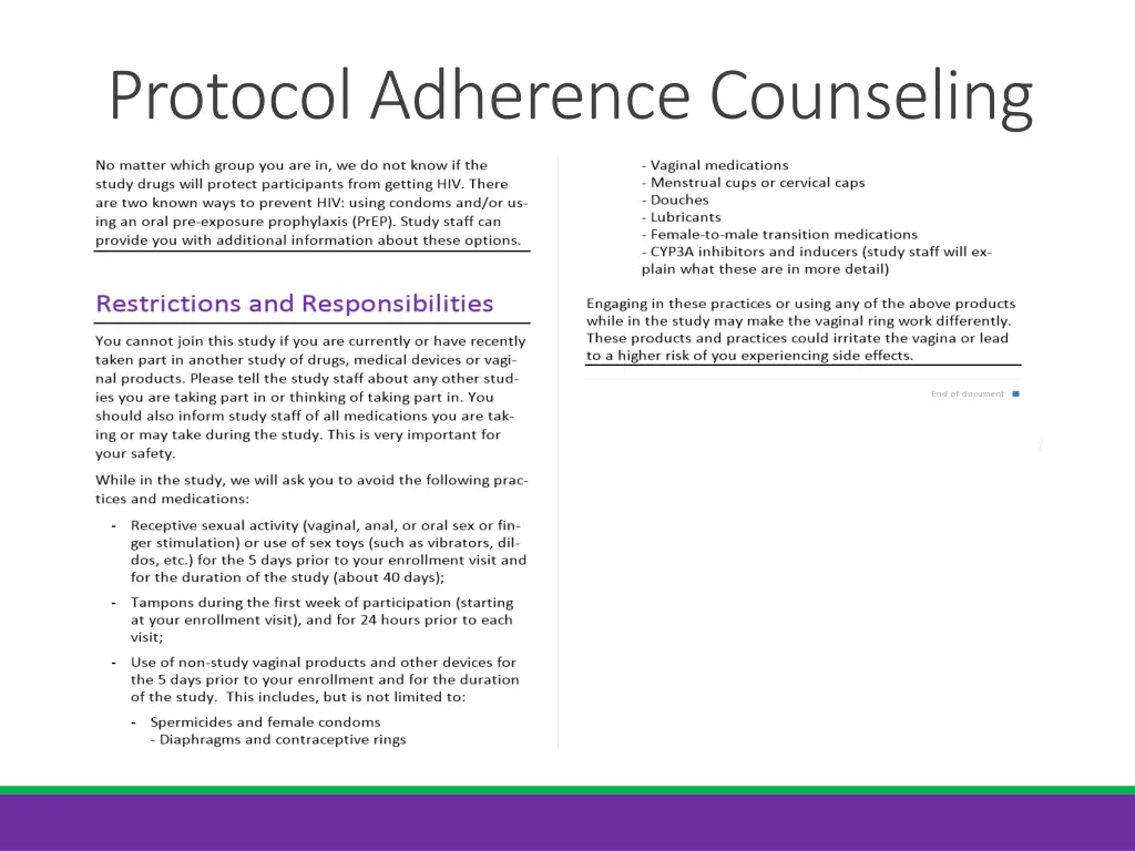 protocol adherence counseling 1