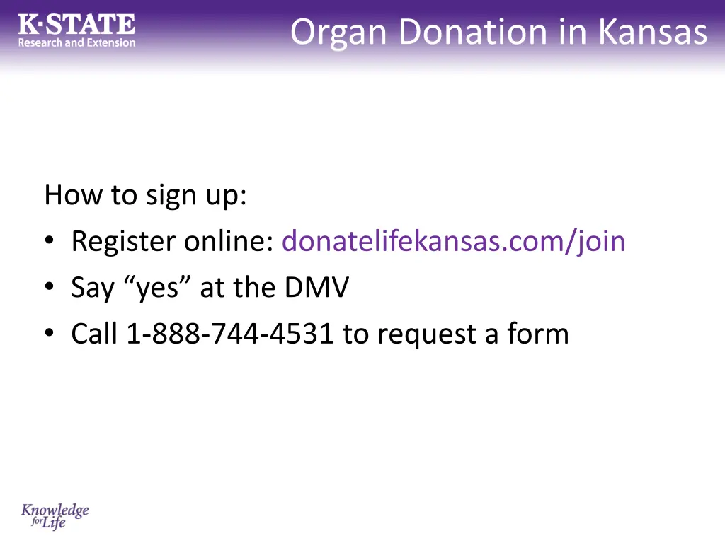 organ donation in kansas