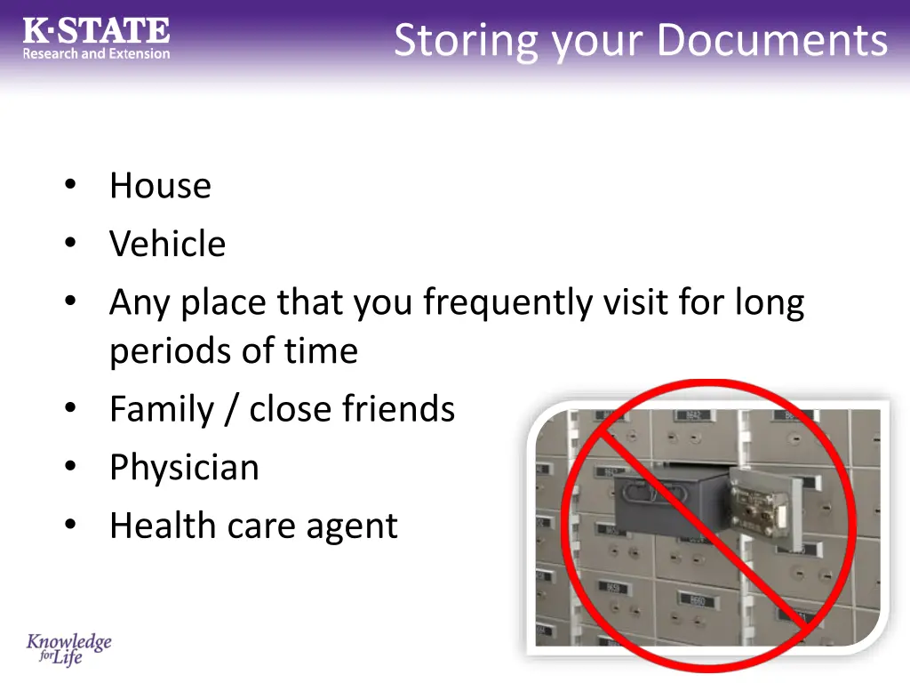 storing your documents