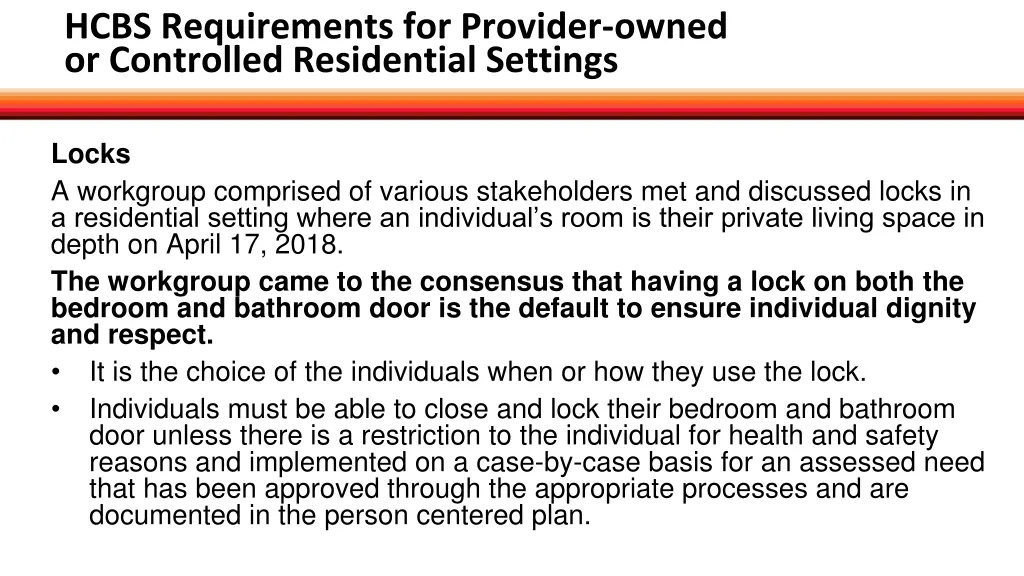 hcbs requirements for provider owned 3