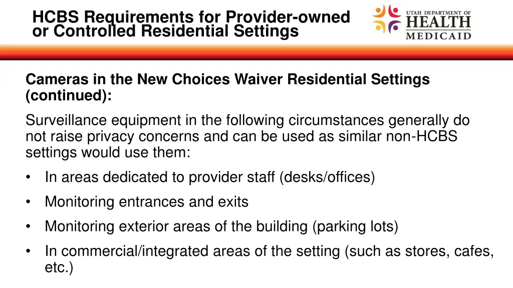 hcbs requirements for provider owned 6