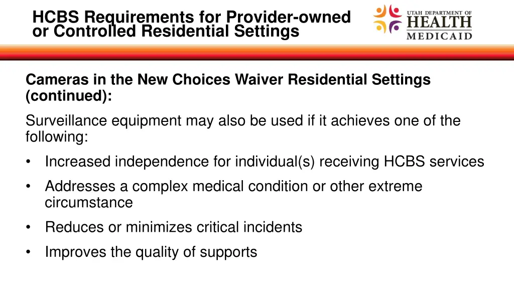 hcbs requirements for provider owned 7