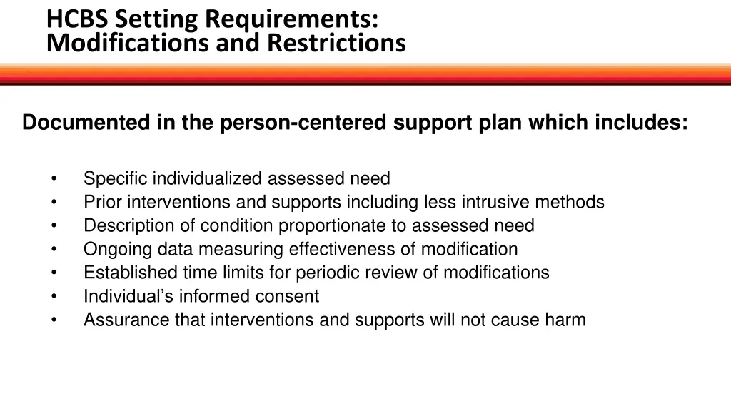 hcbs setting requirements modifications 3