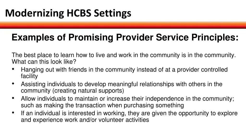 modernizing hcbs settings