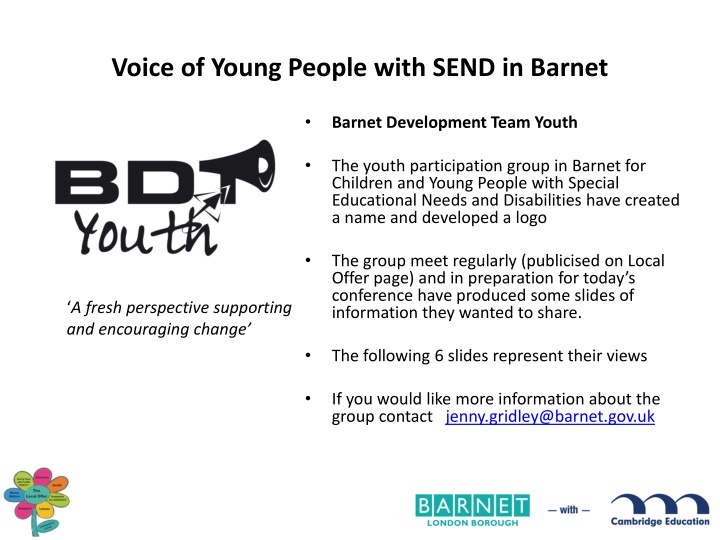 voice of young people with send in barnet