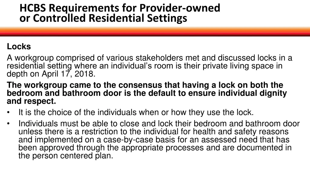 hcbs requirements for provider owned 3