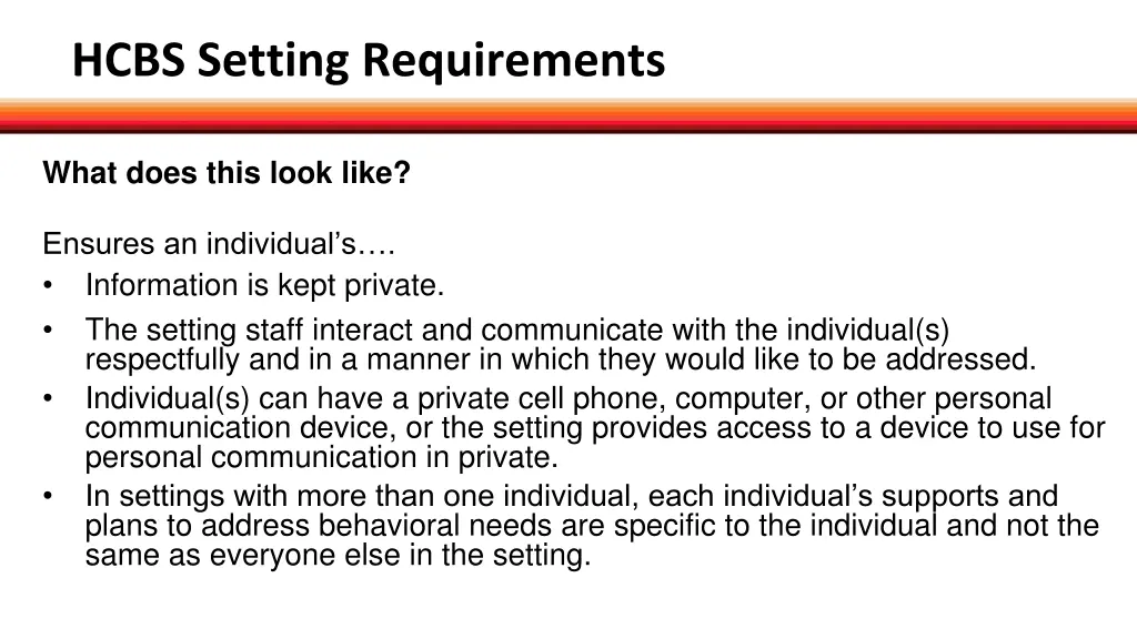 hcbs setting requirements 3