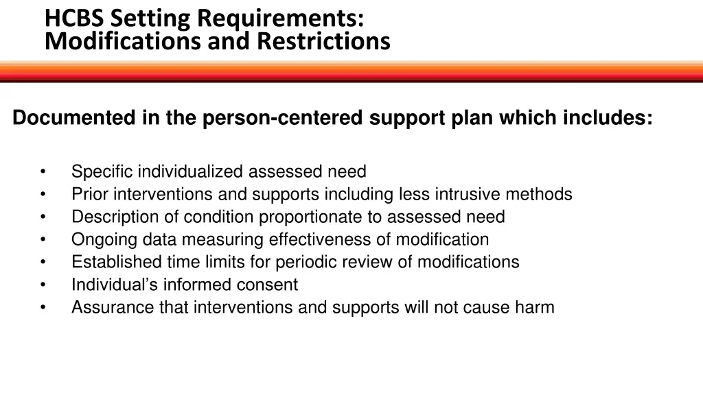 hcbs setting requirements modifications 3