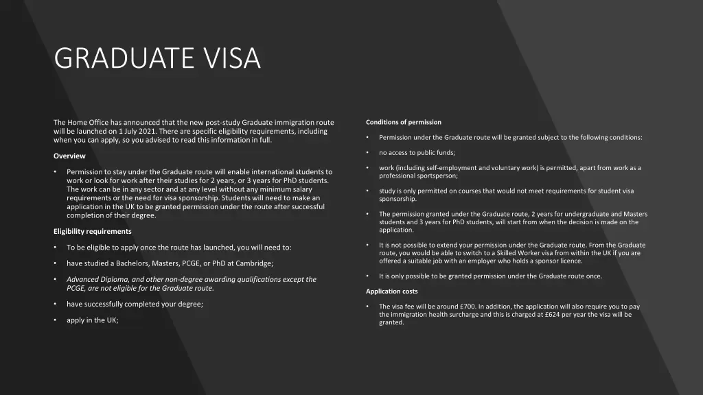 graduate visa