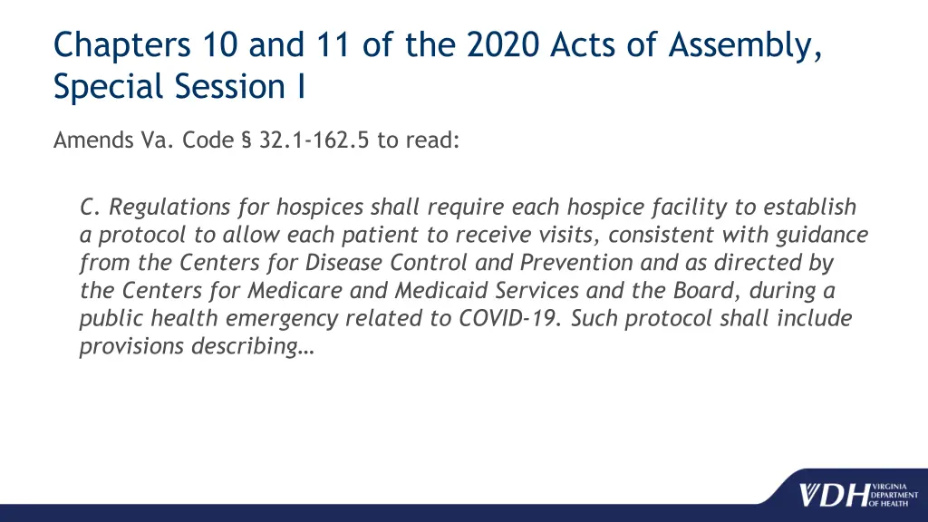 chapters 10 and 11 of the 2020 acts of assembly 3