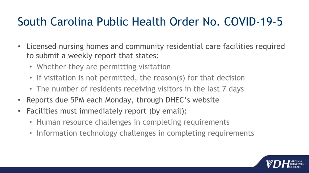 south carolina public health order no covid 19 5