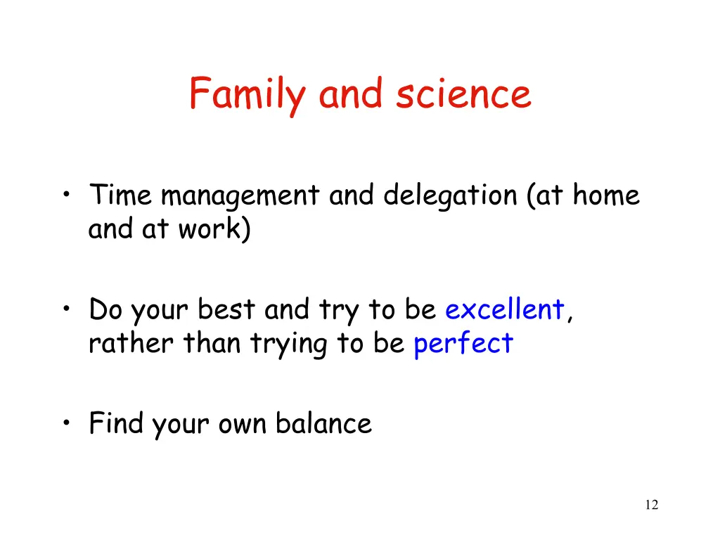 family and science