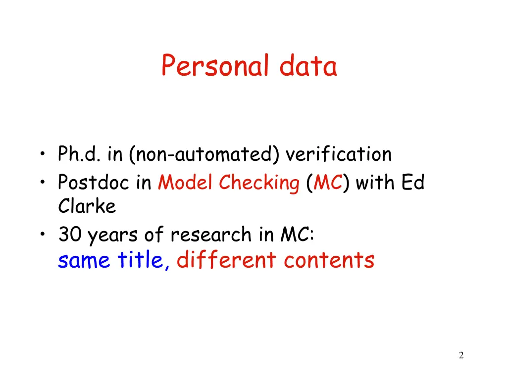 personal data