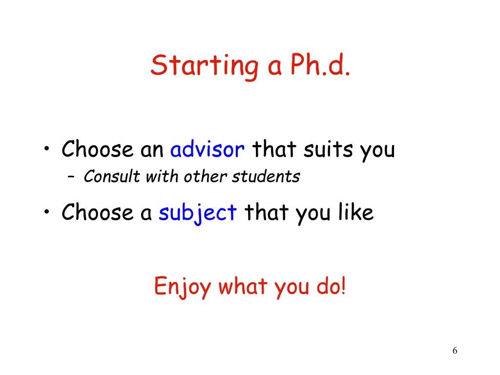 starting a ph d