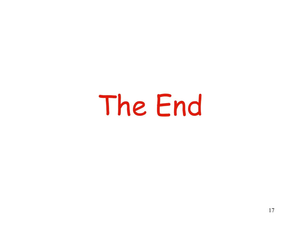 the end