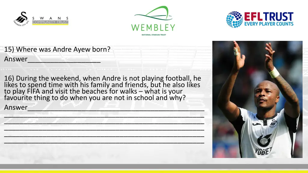 15 where was andre ayew born answer