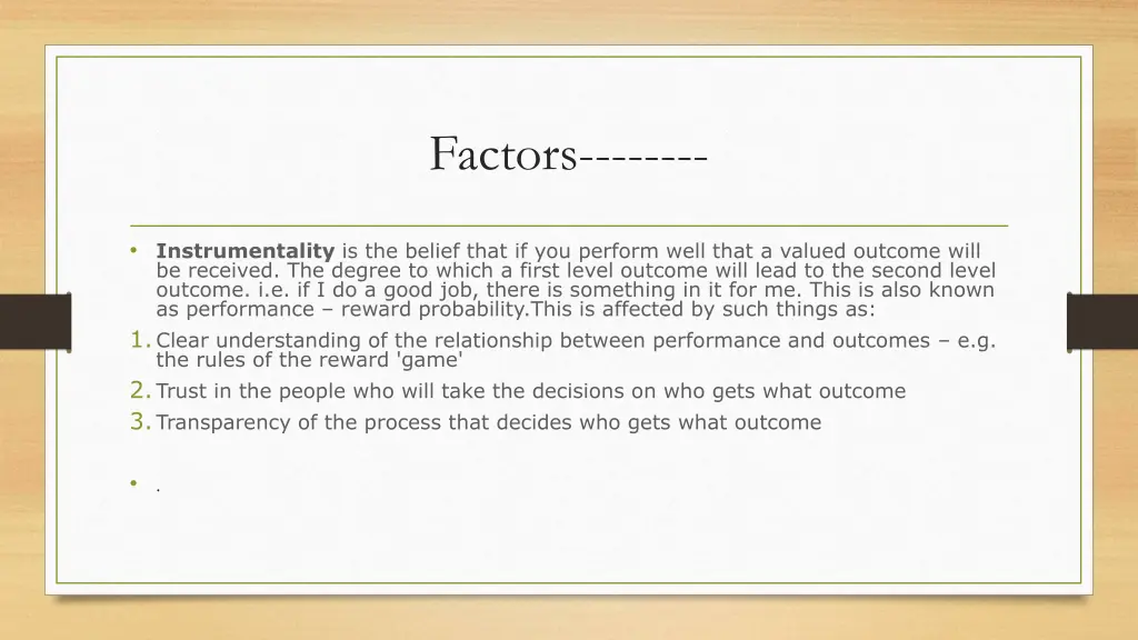 factors