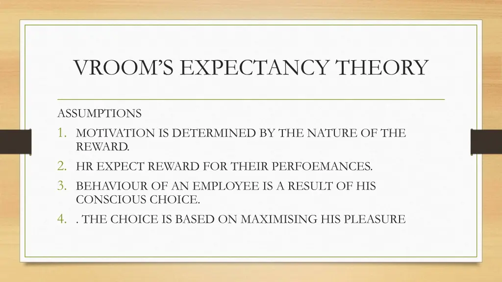 vroom s expectancy theory