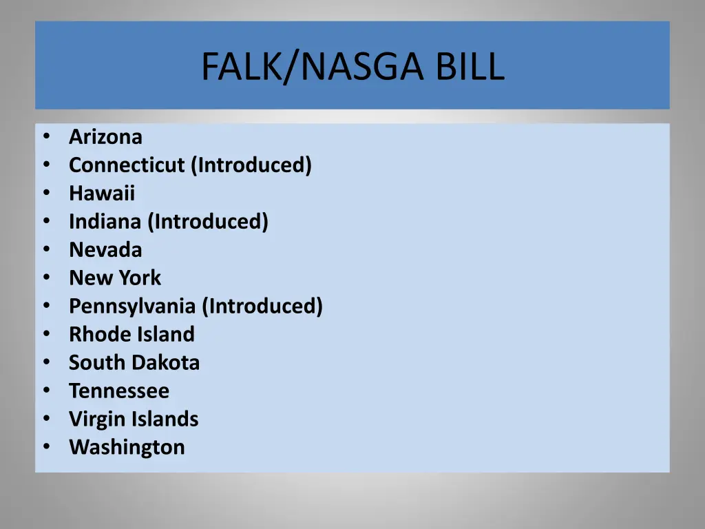 falk nasga bill