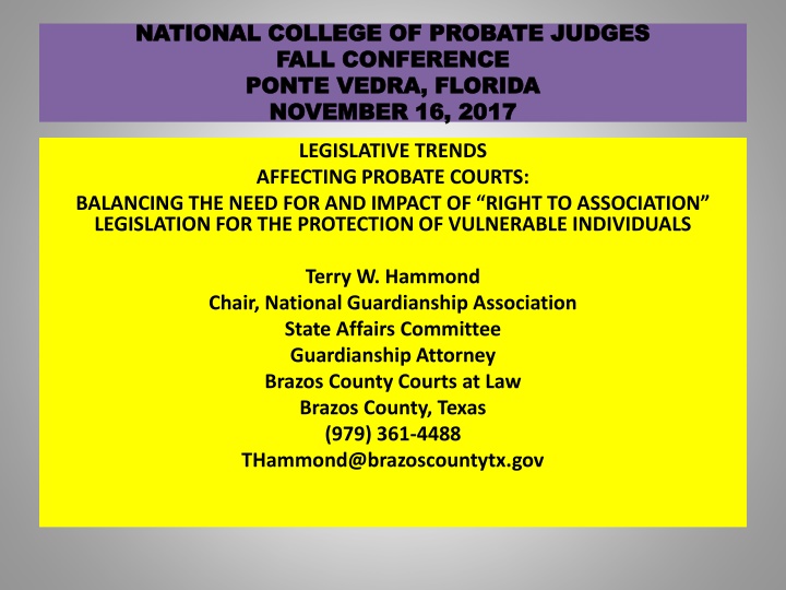 national college of probate judges national