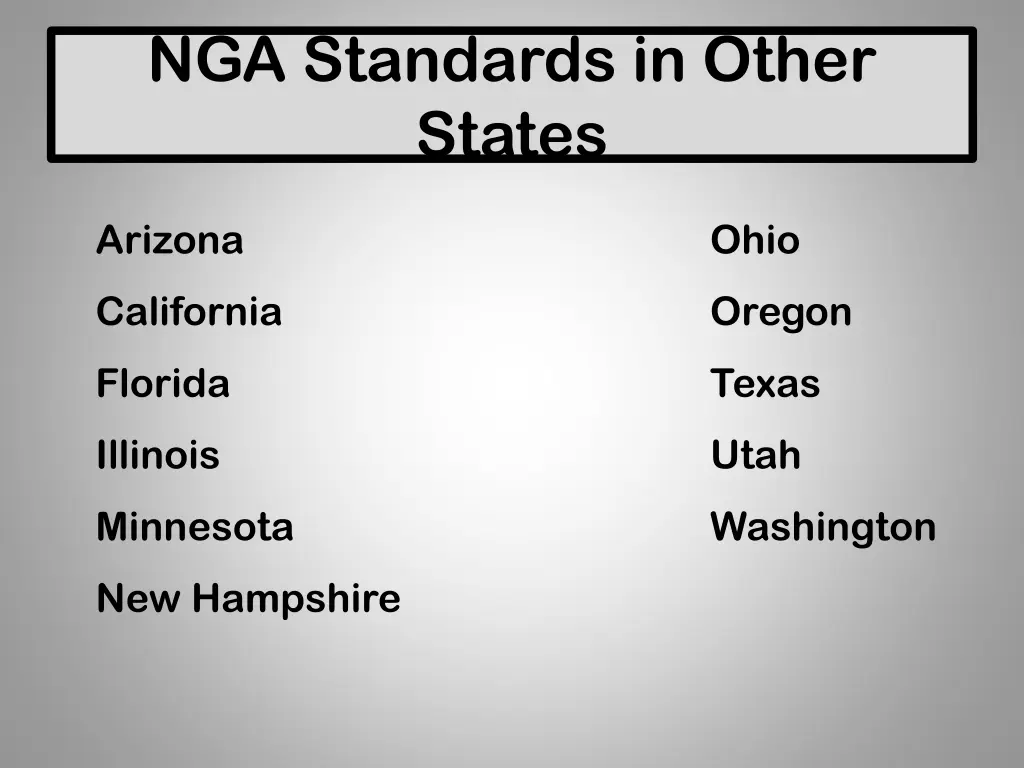 nga standards in other states