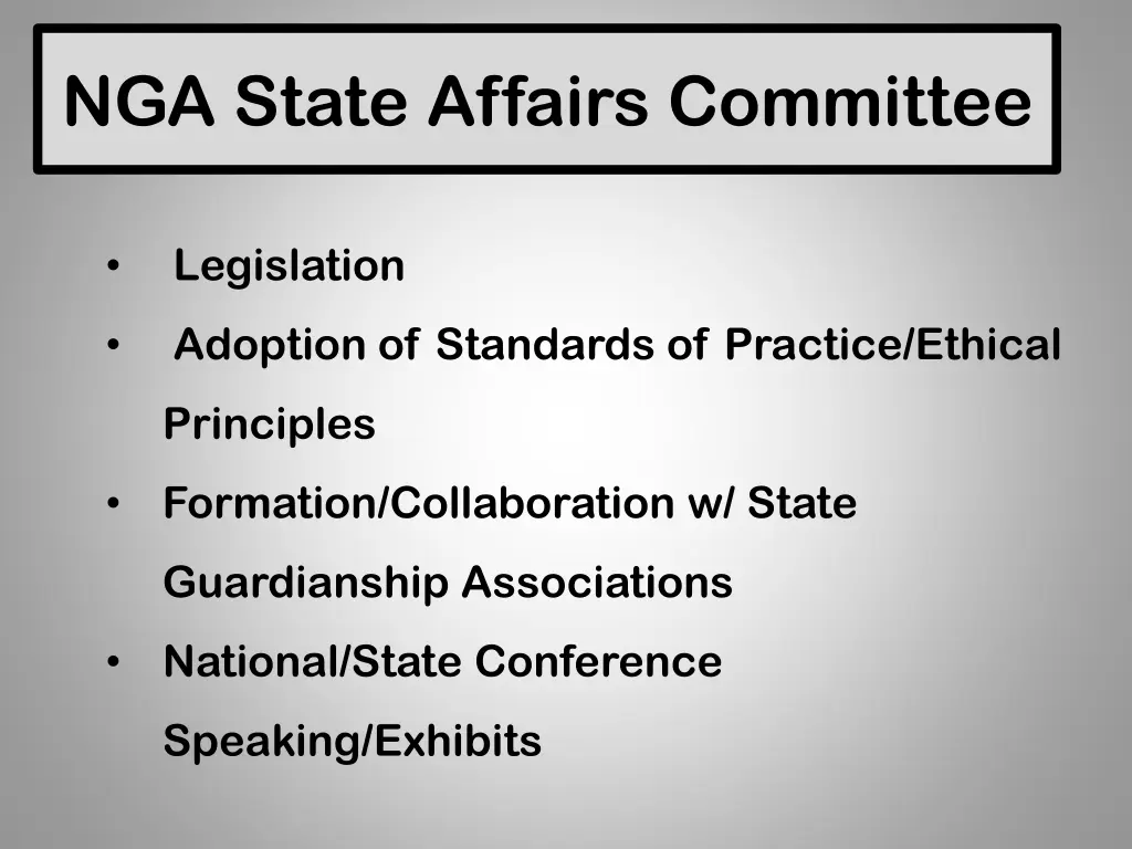 nga state affairs committee