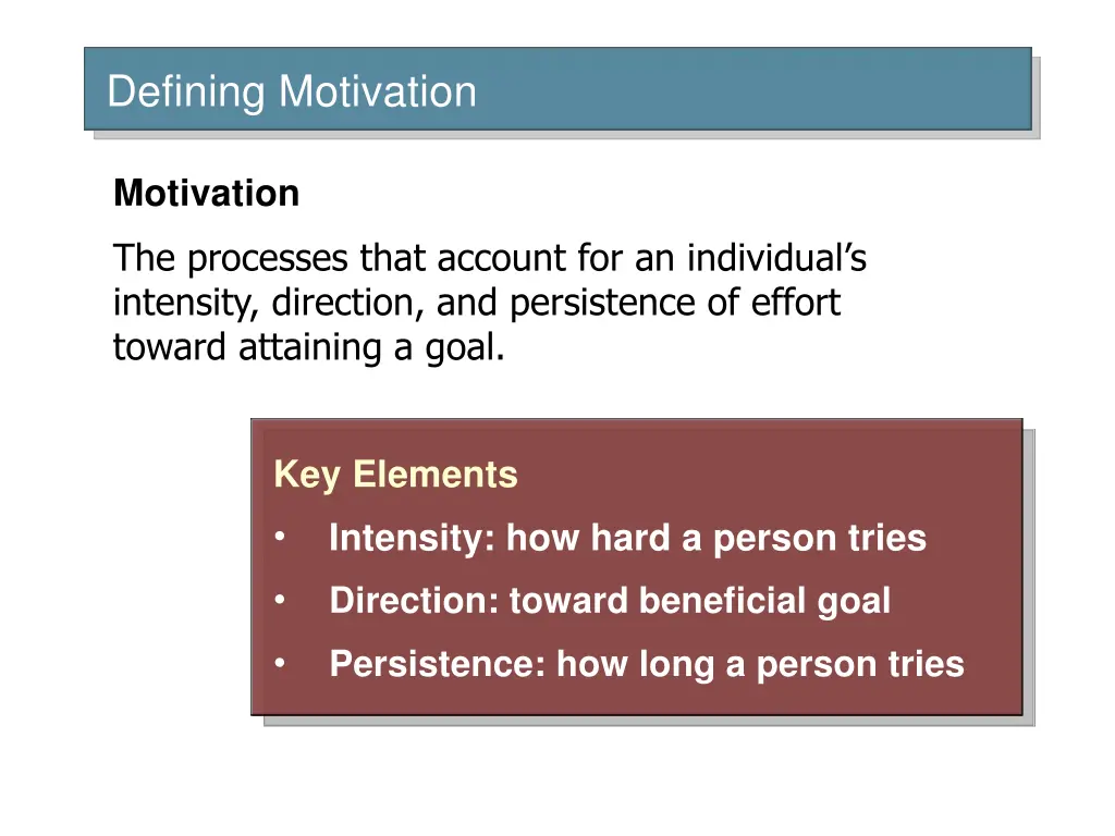 defining motivation