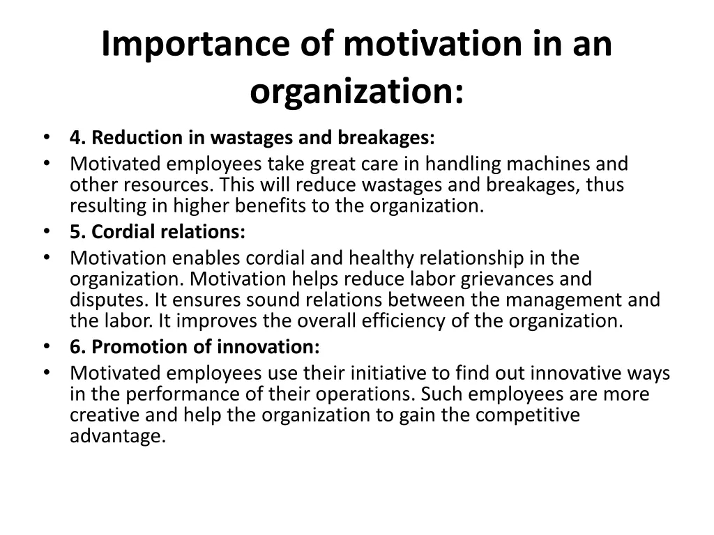 importance of motivation in an organization 1