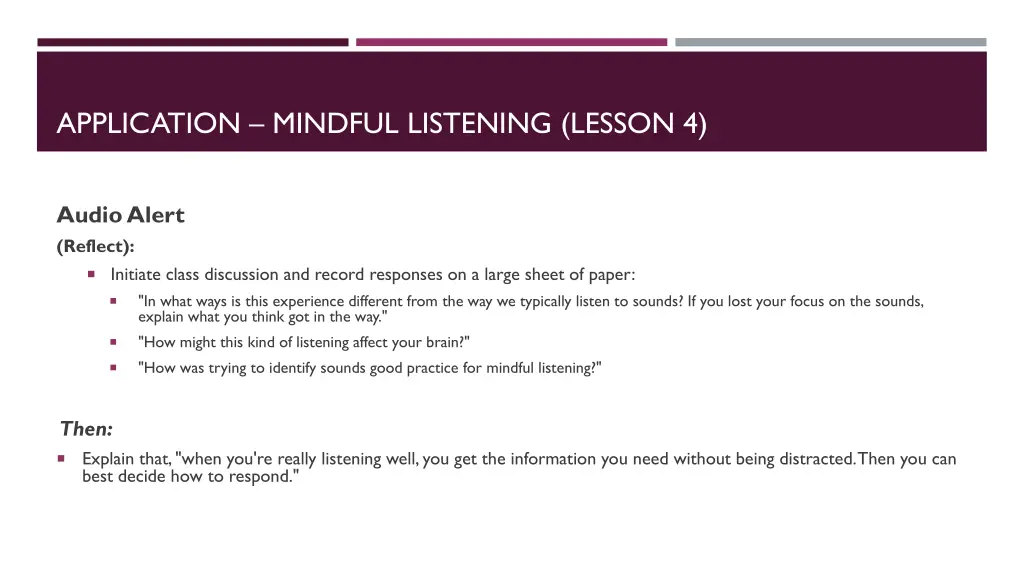 application mindful listening lesson 4 5