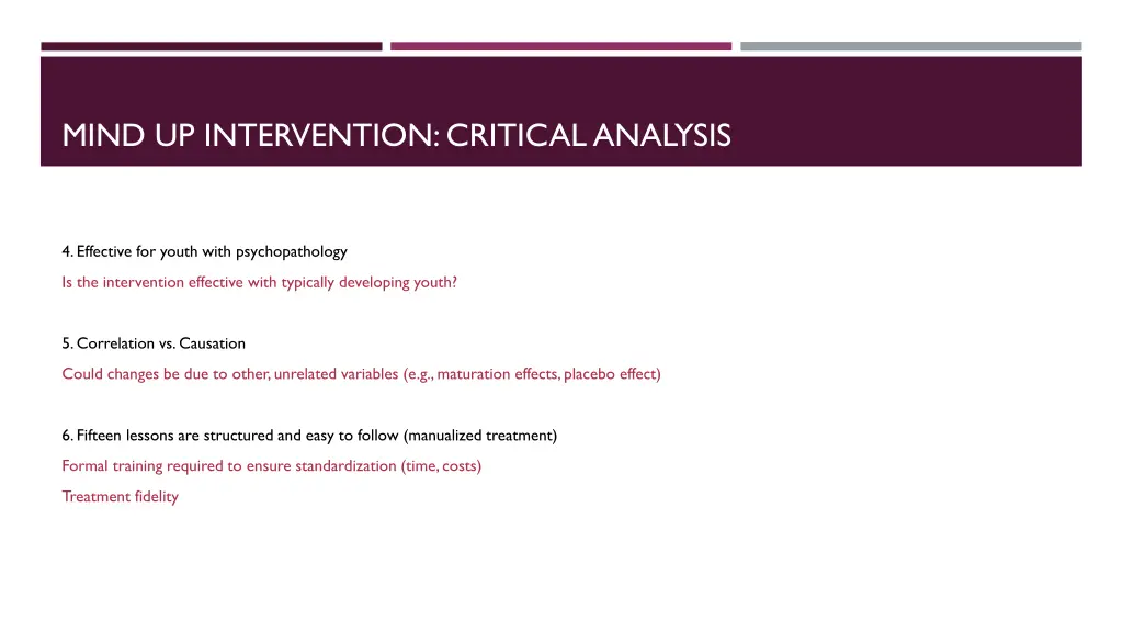 mind up intervention critical analysis 1