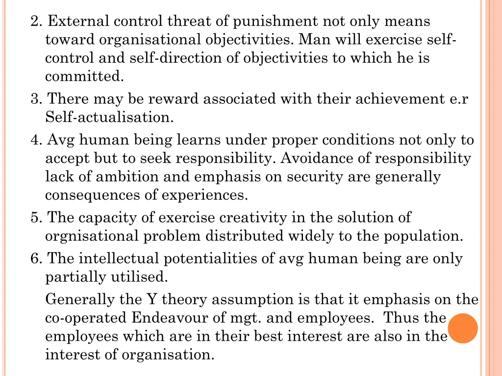 2 external control threat of punishment not only