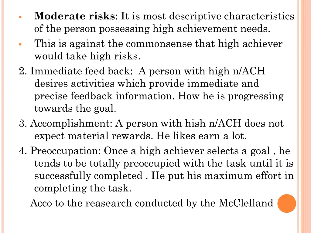 moderate risks it is most descriptive