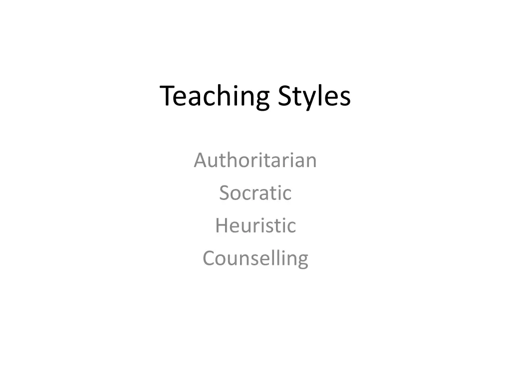 teaching styles