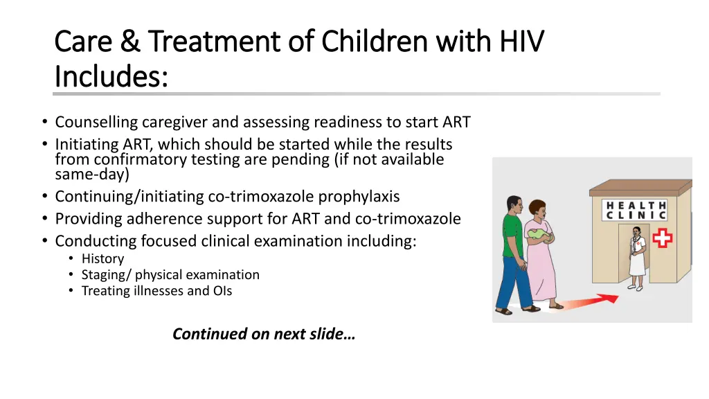 care treatment of children with hiv care