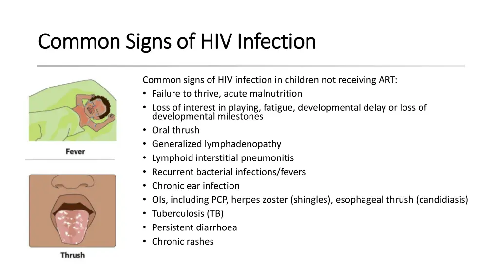 common signs of hiv infection common signs