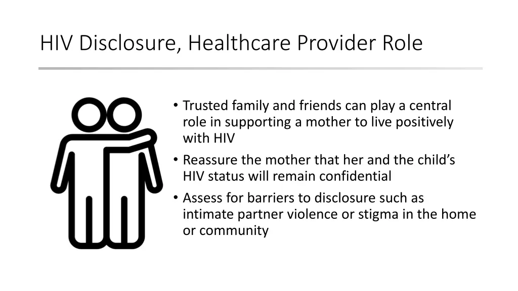 hiv disclosure healthcare provider role