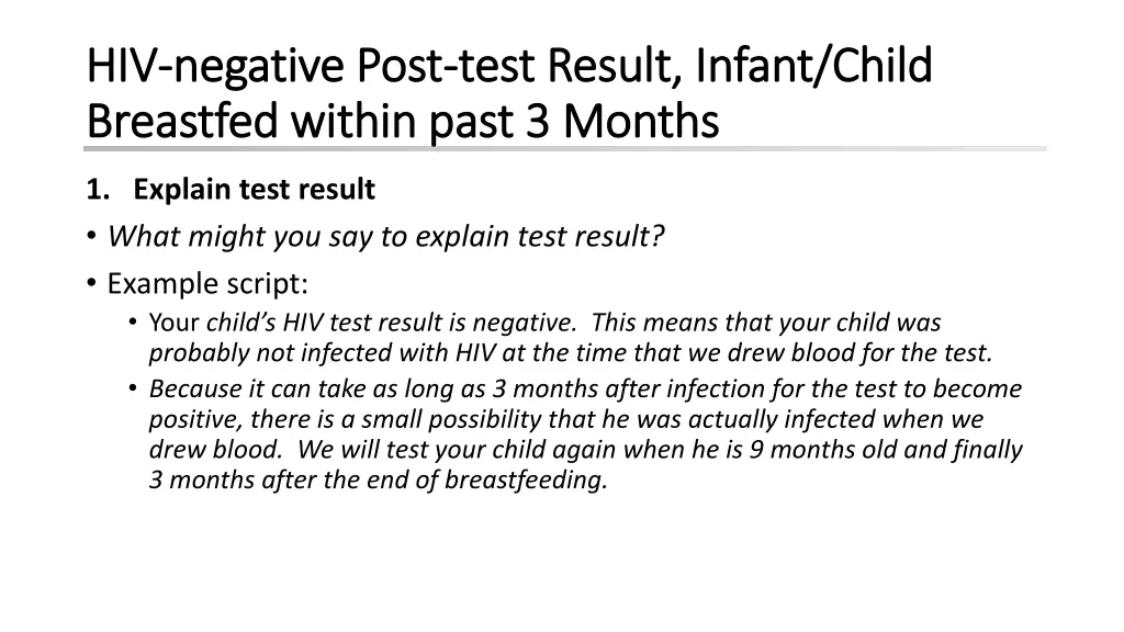 hiv hiv negative post negative post test result