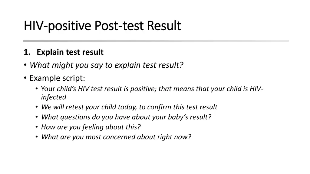 hiv hiv positive post positive post test result