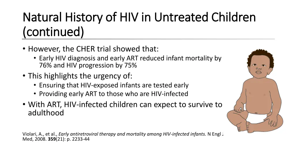 natural history of hiv in untreated children 2