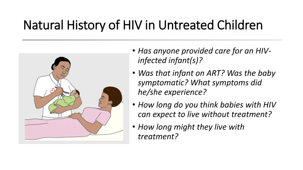 natural history of hiv in untreated children