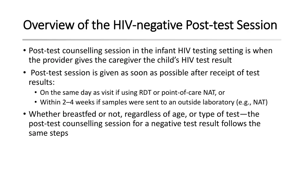 overview of the hiv overview of the hiv negative