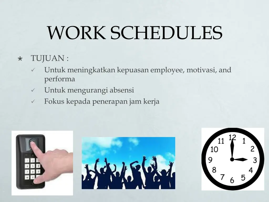 work schedules