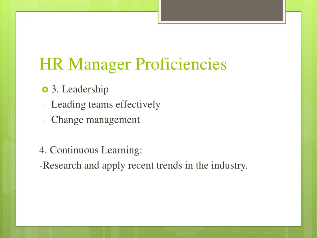 hr manager proficiencies 1