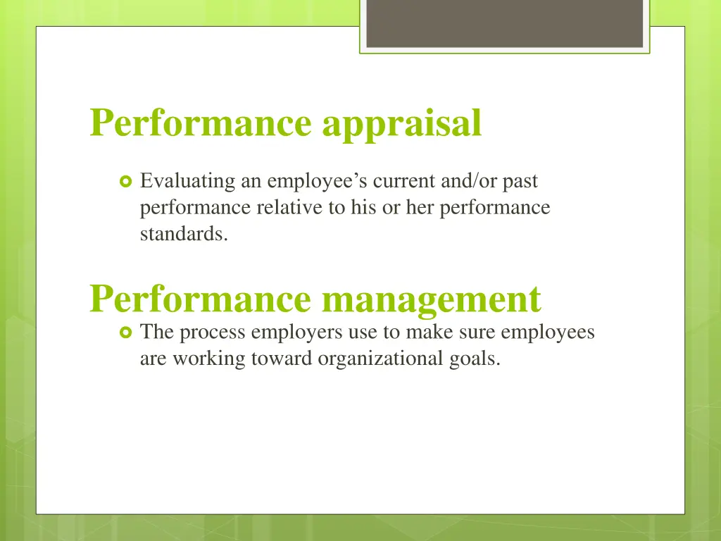 performance appraisal