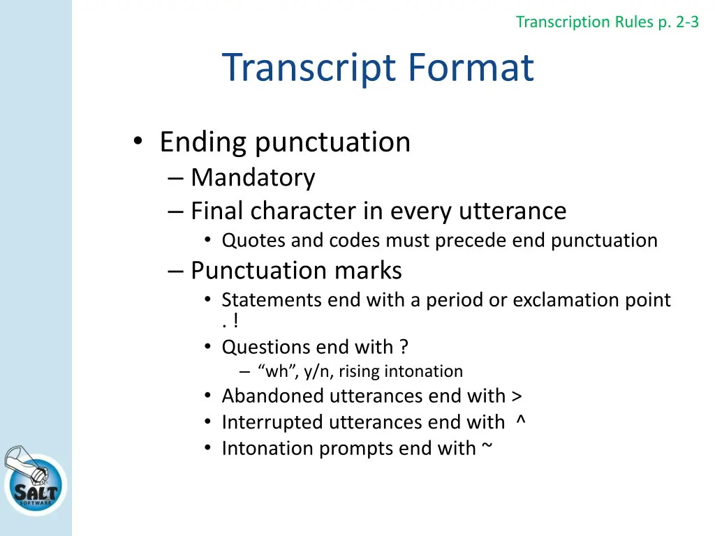 transcription rules p 2 3 1