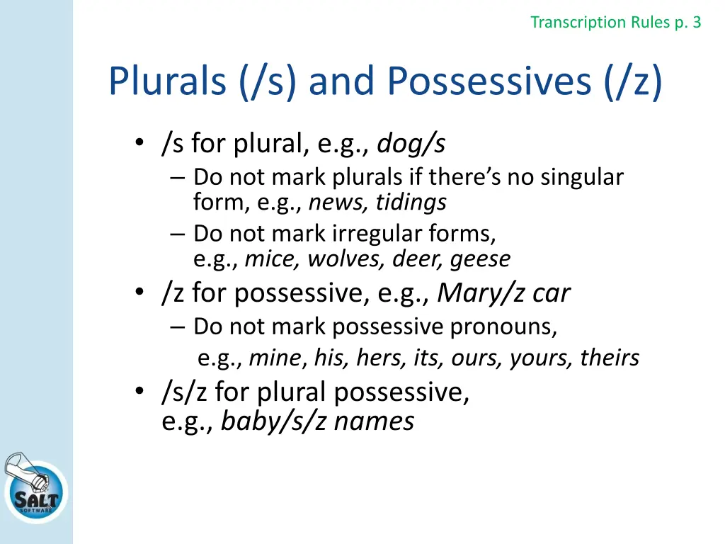 transcription rules p 3