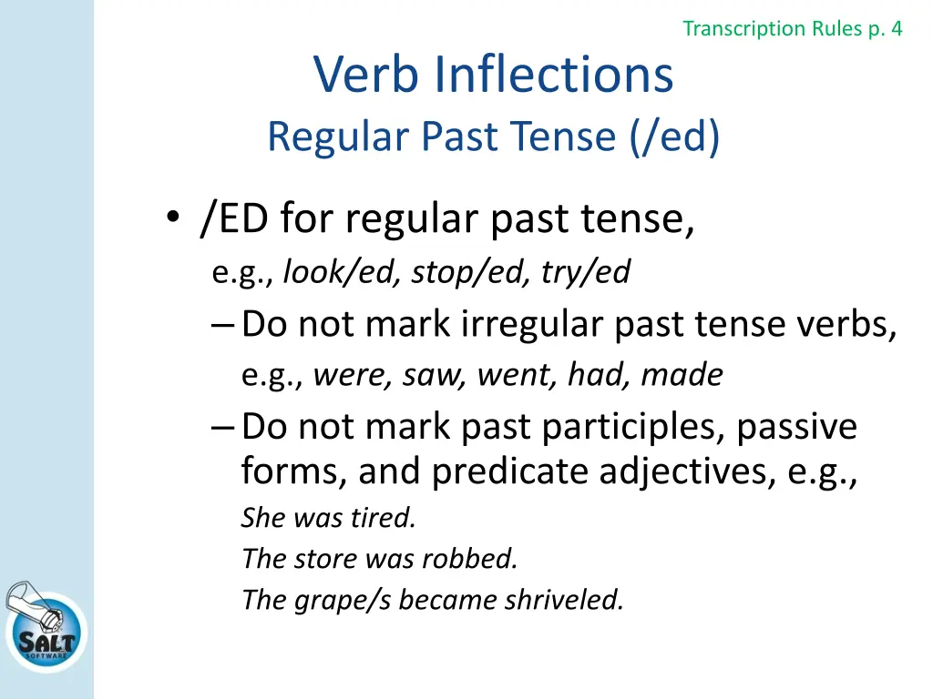 transcription rules p 4