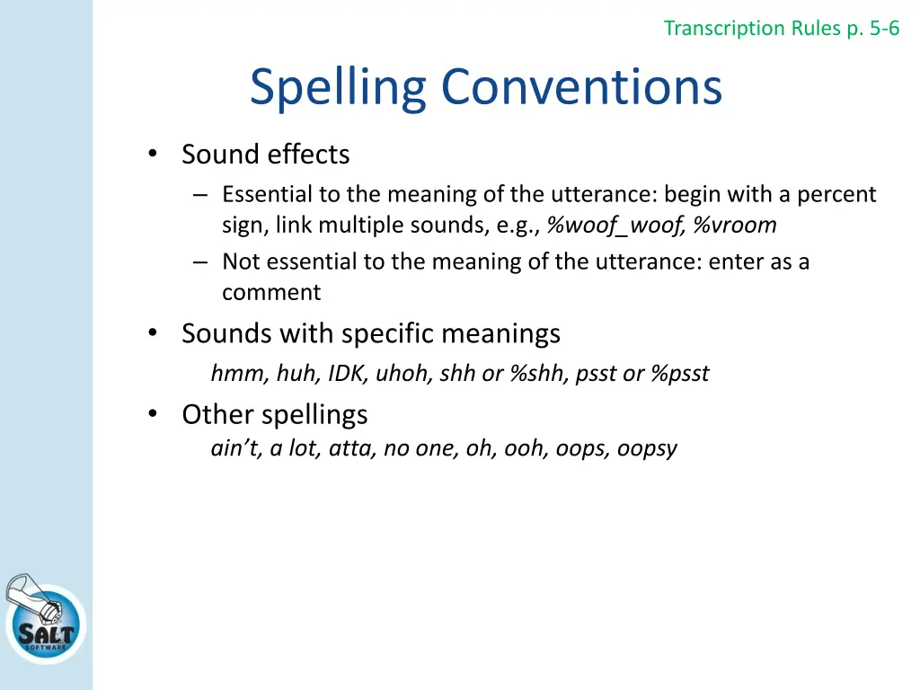 transcription rules p 5 6 2