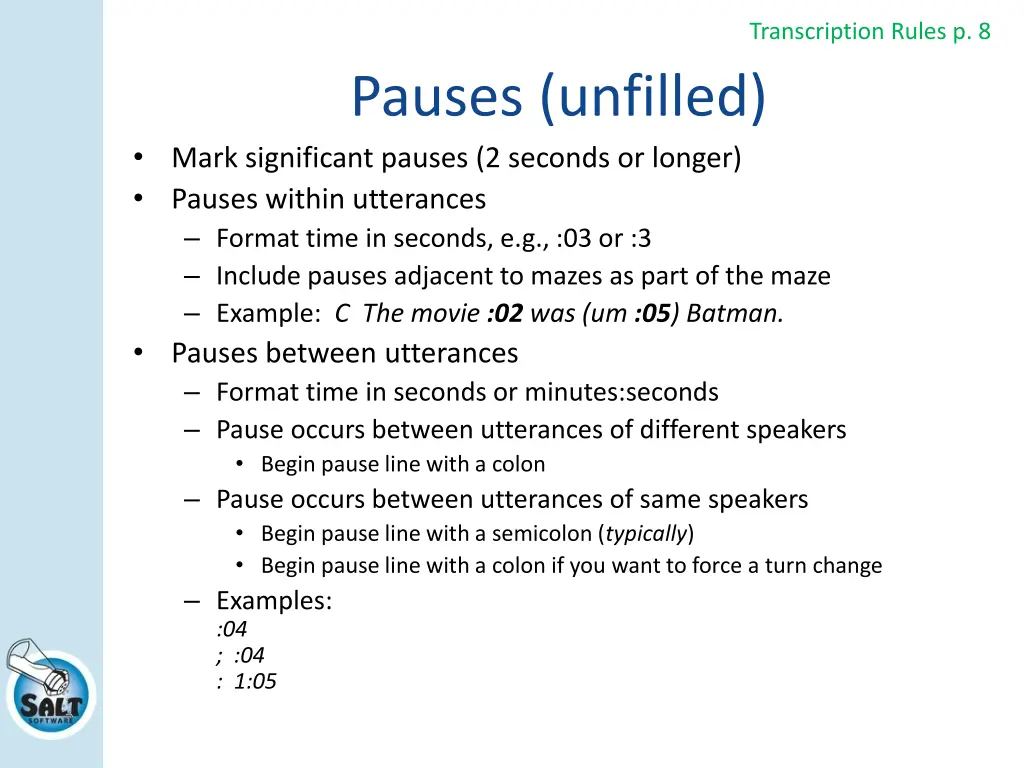 transcription rules p 8