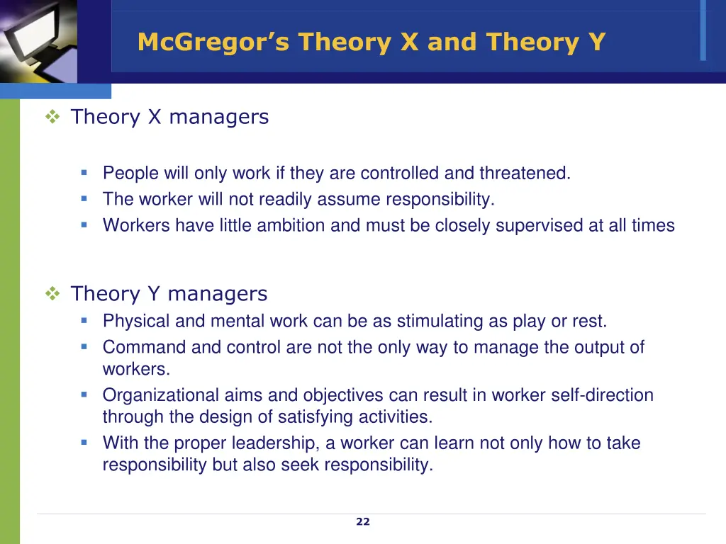 mcgregor s theory x and theory y